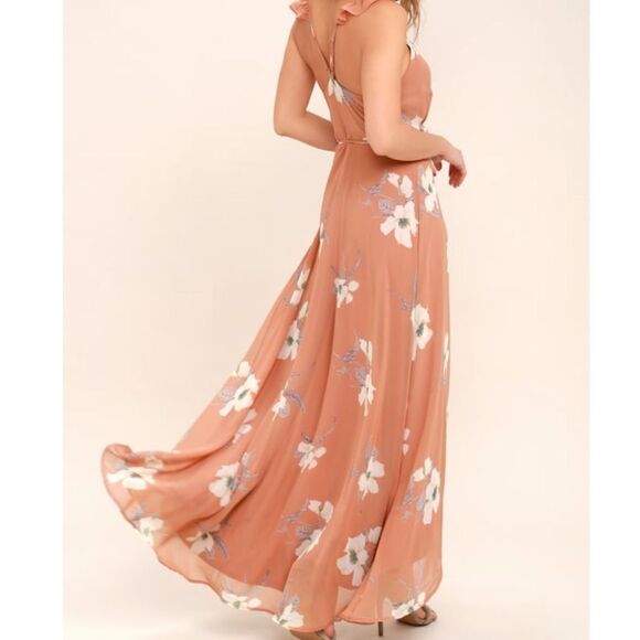 LULU’S High - Low Wrap Dress 🌸 - Picture 3 of 10